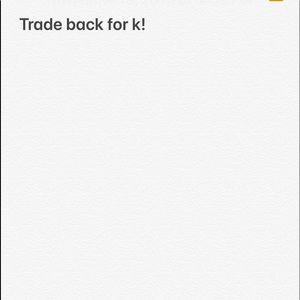 Trade back